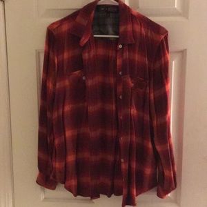 Red and orange Pendleton flannel